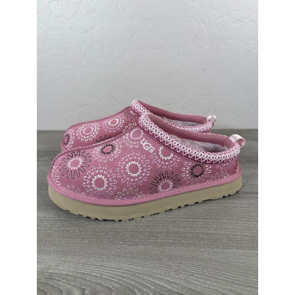 UGG Kids Tazz Sun Stitch Horizon Pink Floral Slippers Size 6 US / UK 5 EU 38